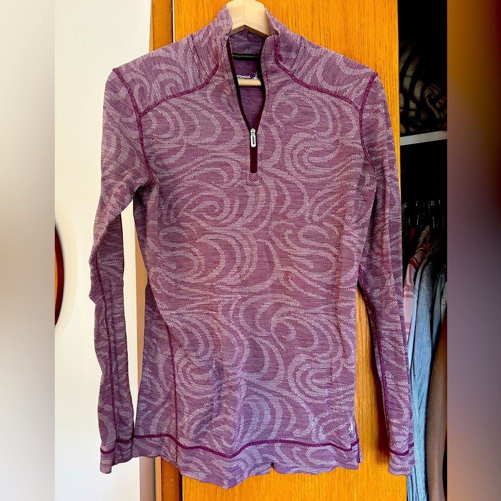 Smart wool merino quarter zip base layer